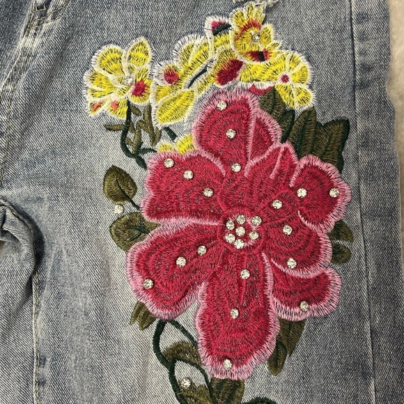 URSIME Embroidered Beaded Jeans Women’s Size Medium (waist 30”) Boho Hi Rise - Picture 5 of 10
